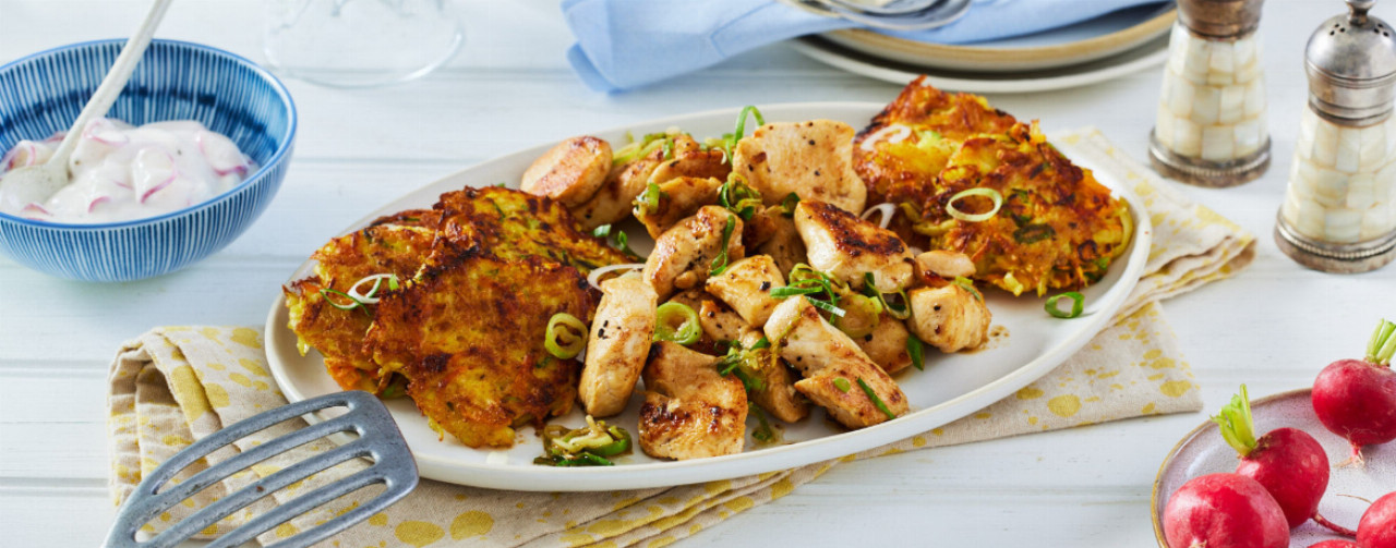 Kartoffelpuffer mit Hähnchen - Rezept | LIDL Kochen