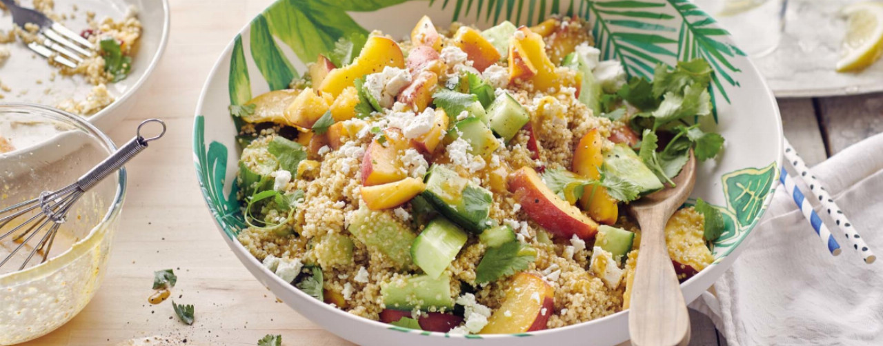 Bunter Quinoa-Salat mit Pfirsich - Rezept | LIDL Kochen