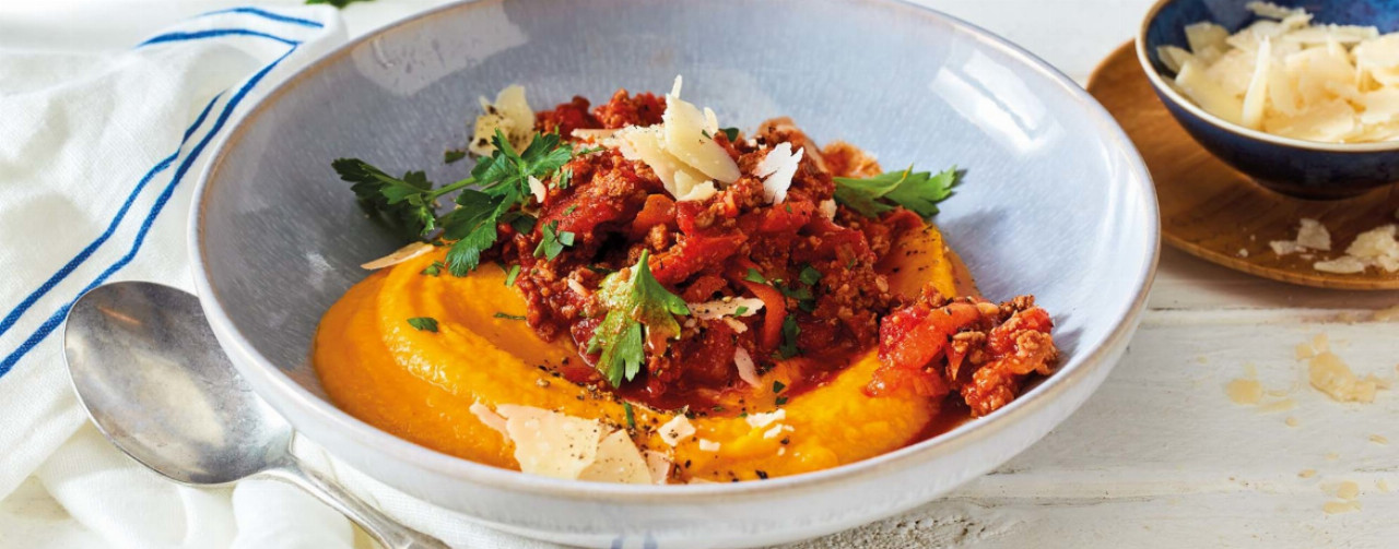 Kürbispüree mit Bolognese-Sauce - Rezept | LIDL Kochen