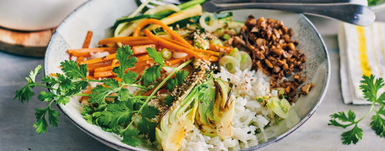 Bibimbab mit Pilzen und Pak Choi Rezept LIDL Kochen