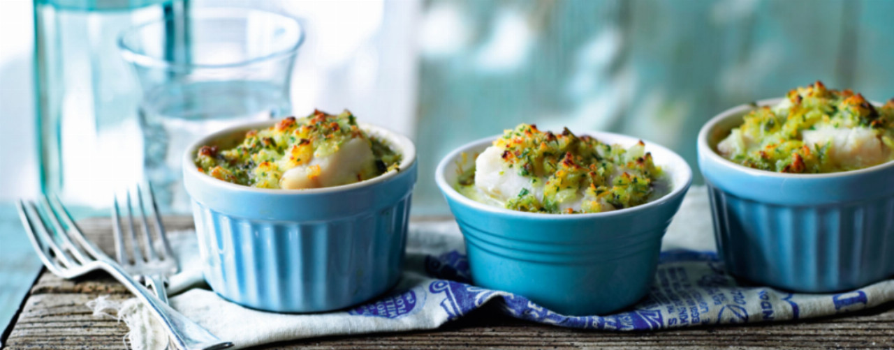 Kabeljau mit Kräuterkruste und Rahmspinat - Rezept | LIDL Kochen