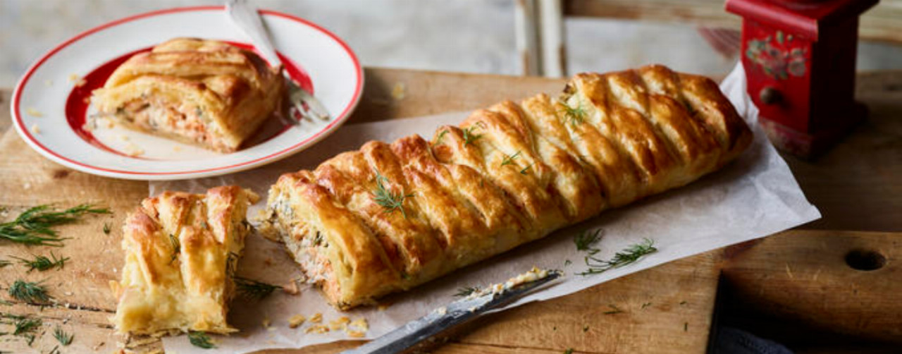 Geflochtener Blätterteig mit Forelle Rezept LIDL Kochen