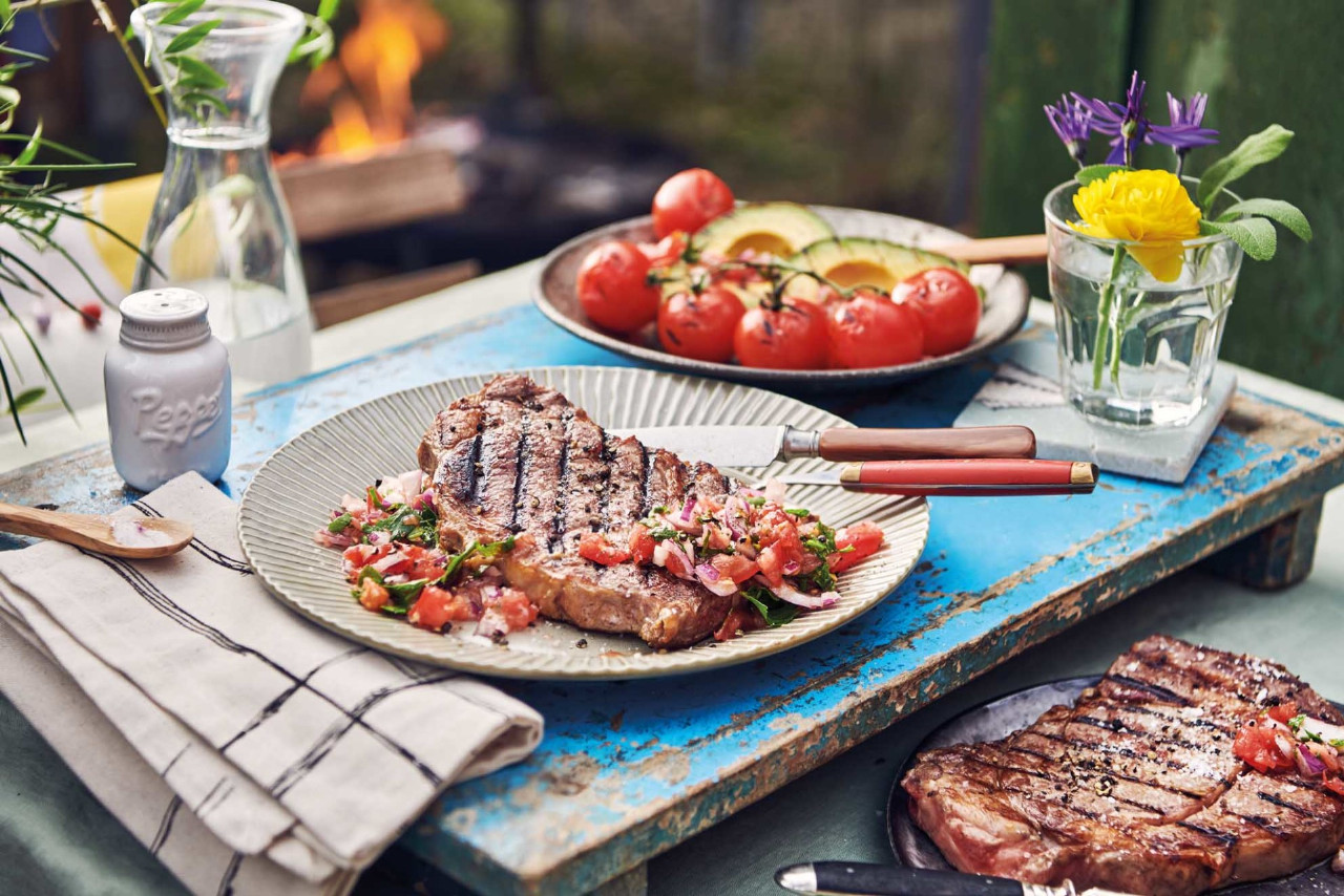 Langsam gegrilltes RibEyeSteak Rezept LIDL Kochen