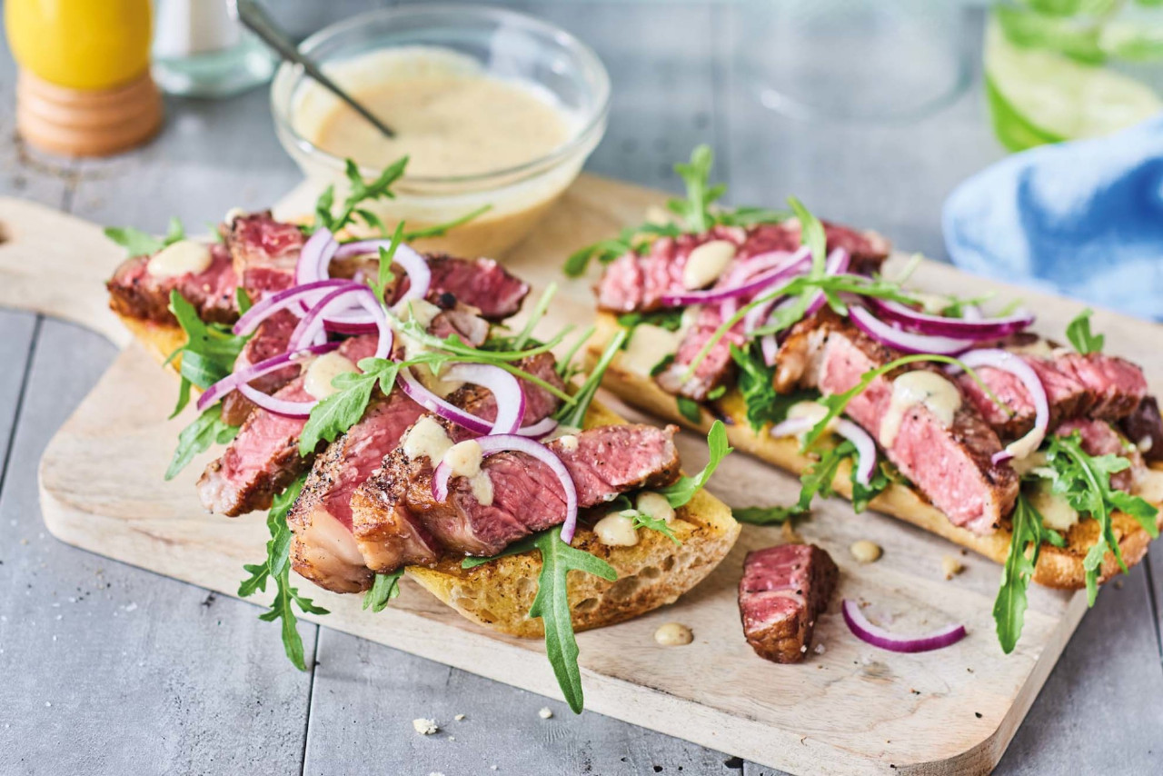 RibEyeSteak mit Rucola Salat Rezept LIDL Kochen