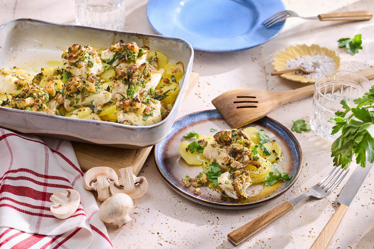 Kabeljau mit Pilzkruste - Rezept | LIDL Kochen