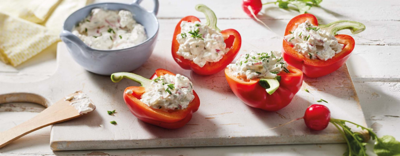 Paprika mit Frischkäsedip - Rezept | LIDL Kochen