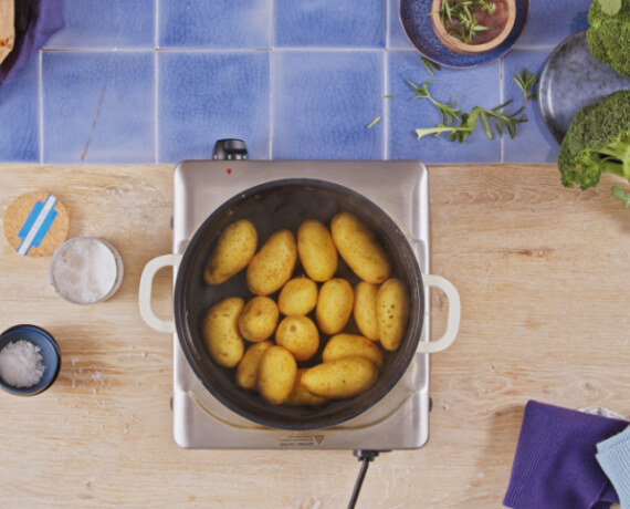 Dies ist Schritt Nr. 1 der Anleitung, wie man das Rezept Raclette zubereitet.