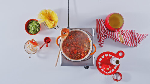 Dies ist Schritt Nr. 2 der Anleitung, wie man das Rezept One Pot Pasta Bolognese zubereitet.