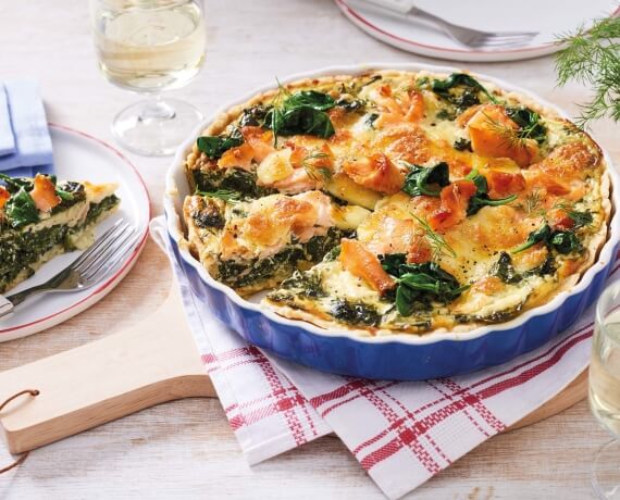 Dies ist Schritt Nr. 4 der Anleitung, wie man das Rezept Lachs-Spinat-Pie zubereitet.