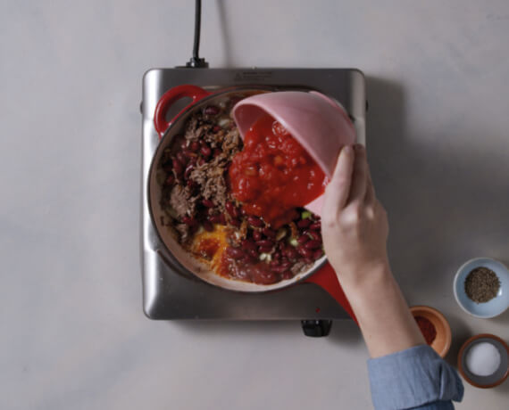 Dies ist Schritt Nr. 3 der Anleitung, wie man das Rezept Chili Cheese Fries zubereitet.