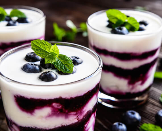 Joghurt mit Blaubeeren