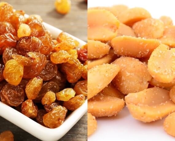 Rosinen + gesalzene Erdnüsse