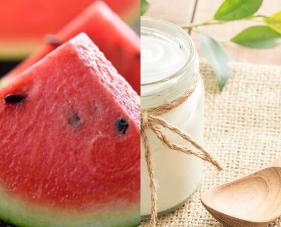 Wassermelone + Naturjoghurt