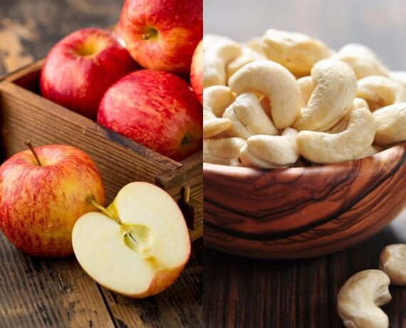 Apfel + Cashewnüsse