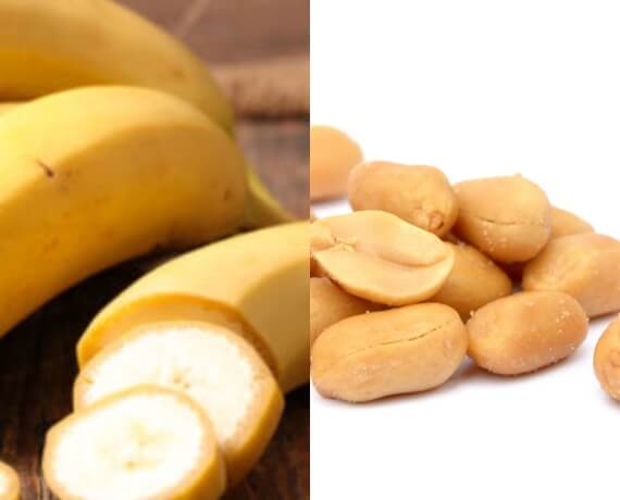 Banane + Erdnüsse