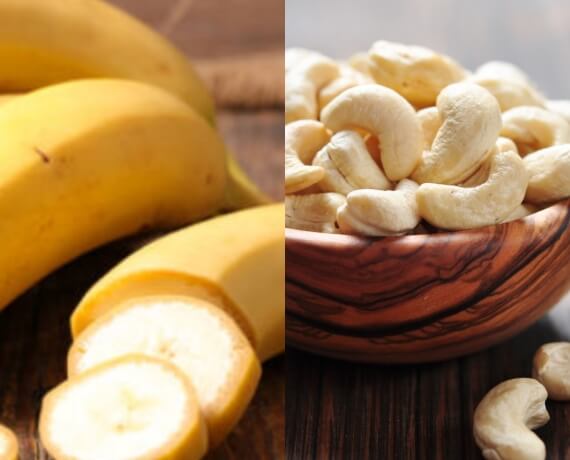 Banane + Cashewnüsse