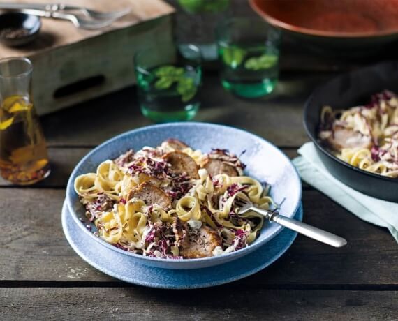 Tagliatelle mit Filet und Radicchio