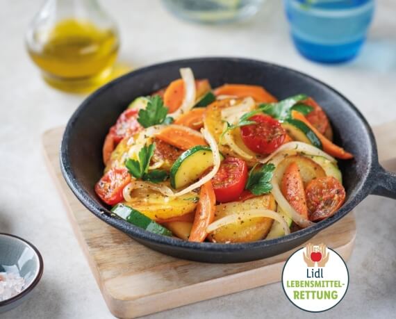 [Schnell &amp; einfach] Bratkartoffel-Gemüse-Pfanne | LIDL Kochen