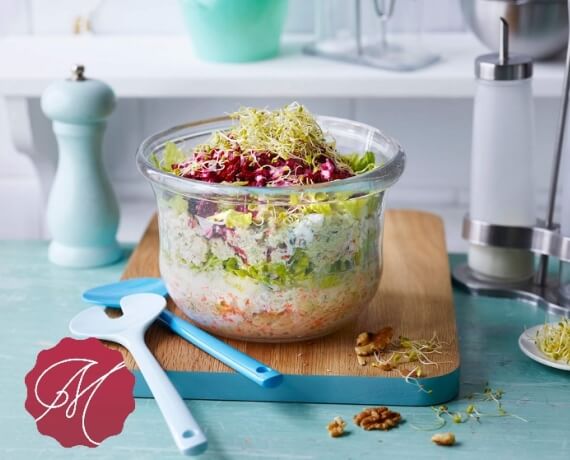 [Schnell &amp; einfach] Schichtsalat mit Fetadressing | LIDL Kochen