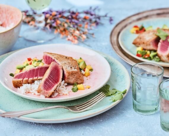 Thunfischsteak mit Mangosalsa