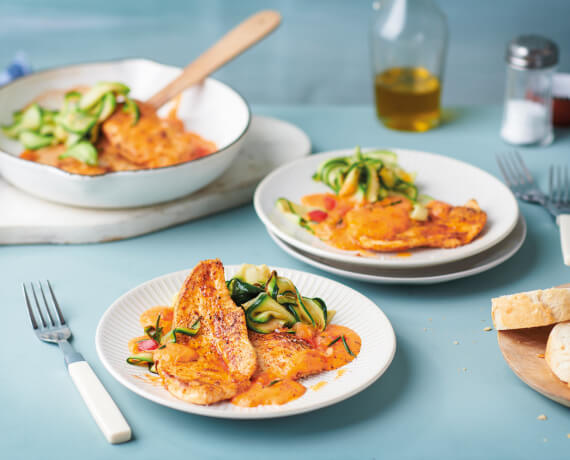 [Schnell &amp; einfach] Hähnchen mit Paprikasauce und Zucchinigemüse | LIDL ...