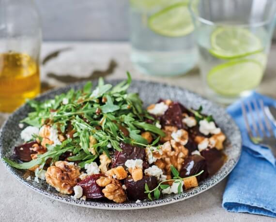 Rucola-Salat mit Roter Bete aus dem Ofen