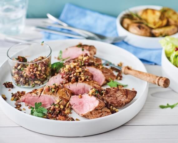 Schweinefilet mit Rosinen-Relish