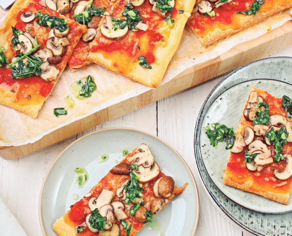 Pizza Funghi mit Gremolata