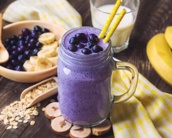 Bananen-Blaubeer-Smoothie