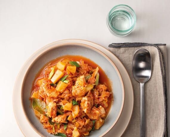Gulasch Szegediner Art mit Kartoffel und Lauch