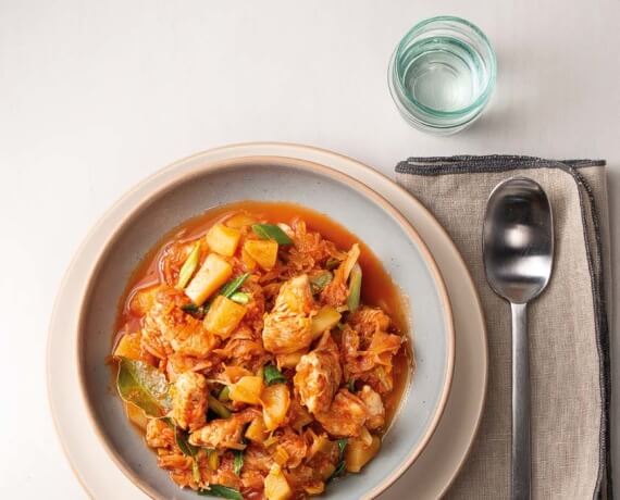 Gulasch Szegediner Art mit Kartoffel und Lauch