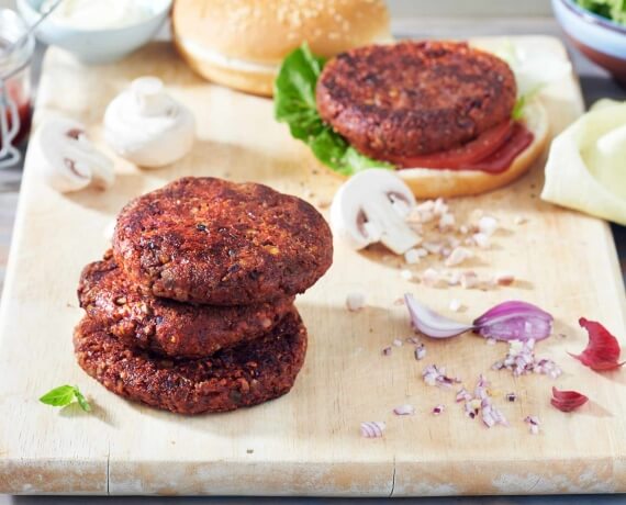 Veganer Burger-Pattie