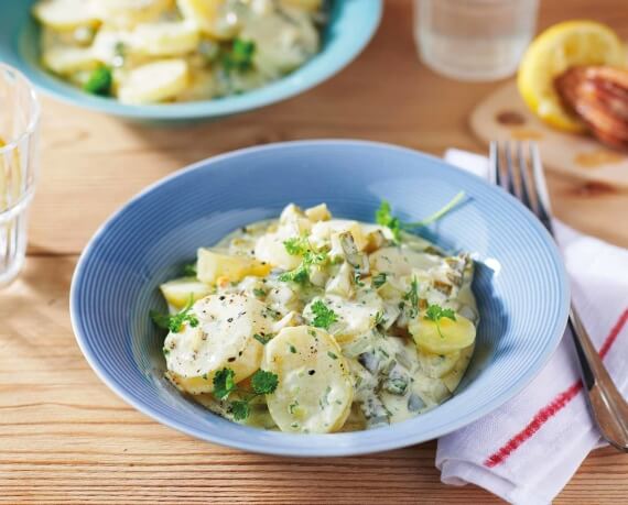 Veganer Kartoffelsalat mit Mayonnaise