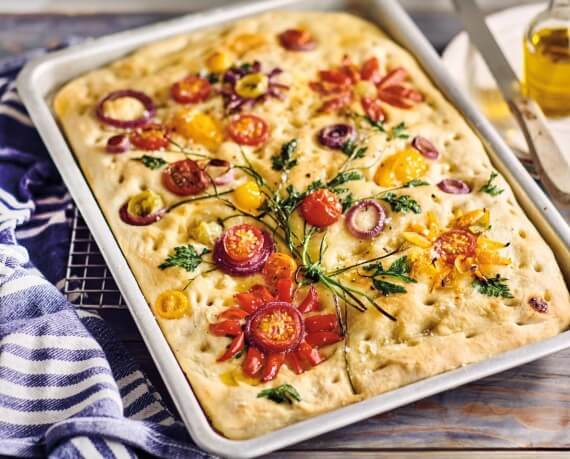 Blumen-Foccacia