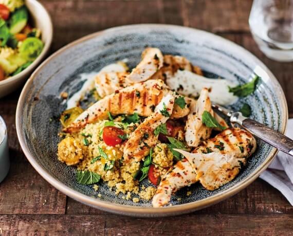 Grillhähnchen mit Couscous-Salat