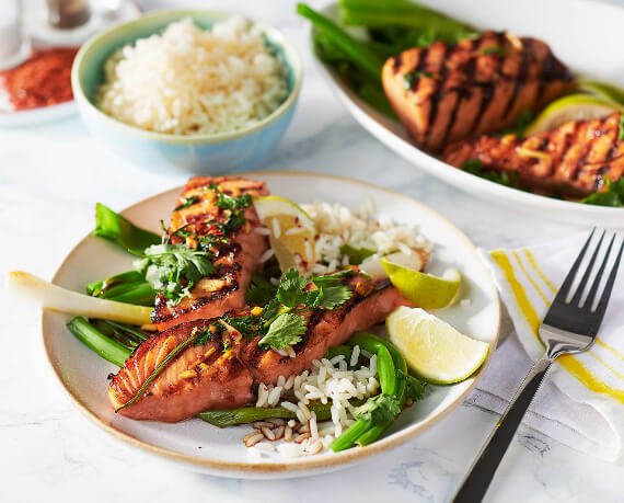 Lachsfilet in Thai-Marinade