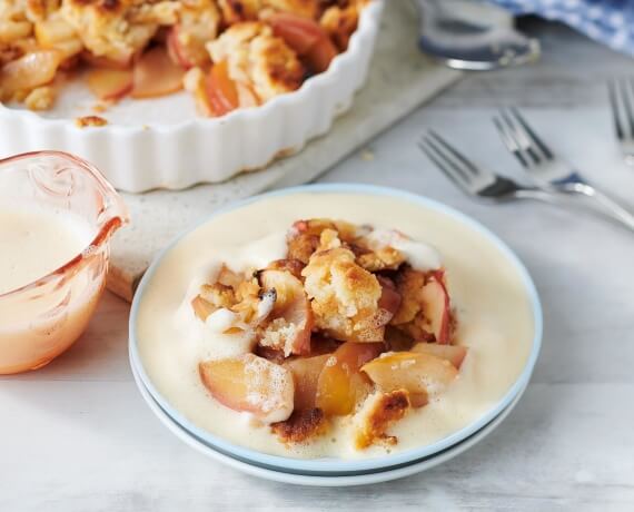 Apple Crumble mit Zabaione