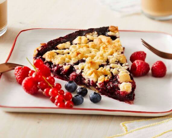 Veganer Beeren Streusel Kuchen