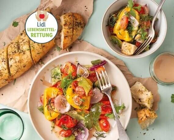 [Schnell &amp; einfach] Salat vom Ofengemüse &amp; Baguette | LIDL Kochen
