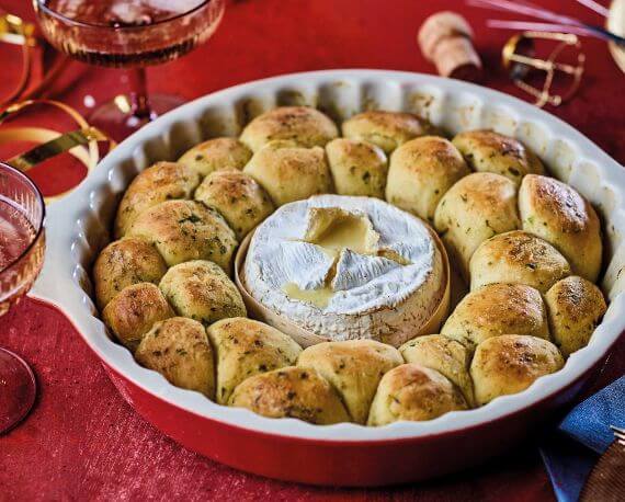 Pull-apart-Brot mit Camembert