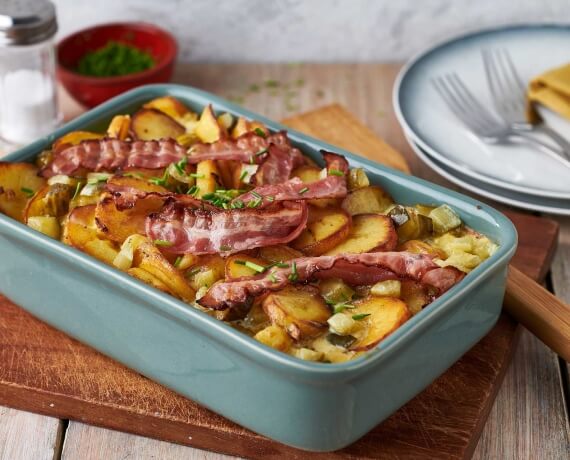 Bratkartoffel-Auflauf mit Bacon