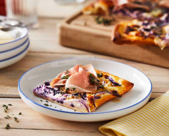 Rotkohl-Pizza