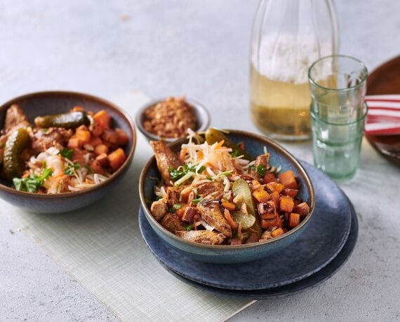 BBQ-Hähnchen-Bowl