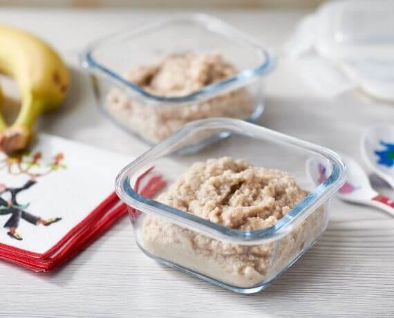 Babybrei mit Couscous, Banane und Birne