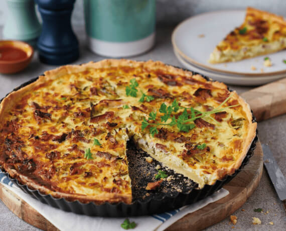 Quiche mit Schinken und Lauch