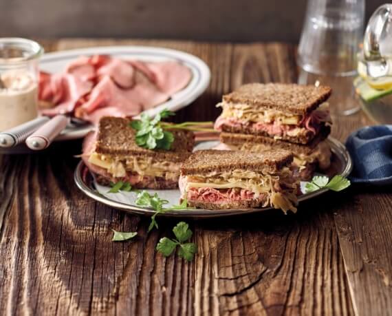 Reuben-Sandwich mit Roastbeef