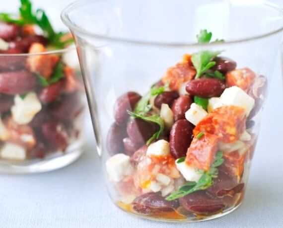 Kidneybohnen-Chorizo-Salat