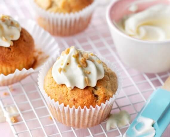 Bananen-Erdnuss-Cupcakes