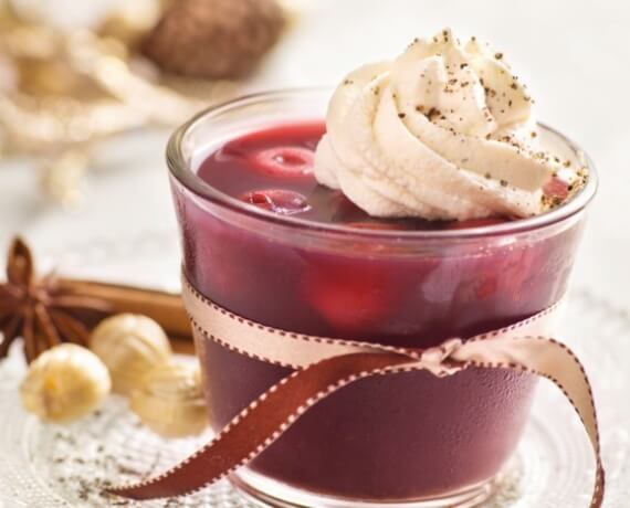 Glühwein-Kirsch-Dessert