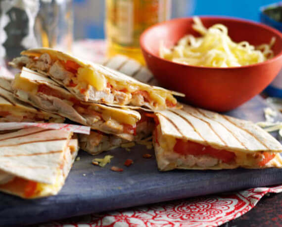 Quesadillas mit Hähnchenstreifen